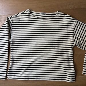 Buck Mason Striped Boat Neck Medium